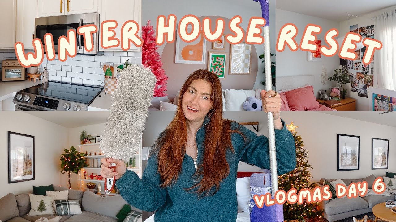 INTROVERT VLOGMAS DAY 6! Major Sunday reset- cleaning and organizing