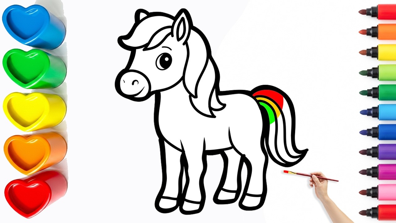🐴How To Draw a Cute Horse | Easy Step By Step Tutorial #19