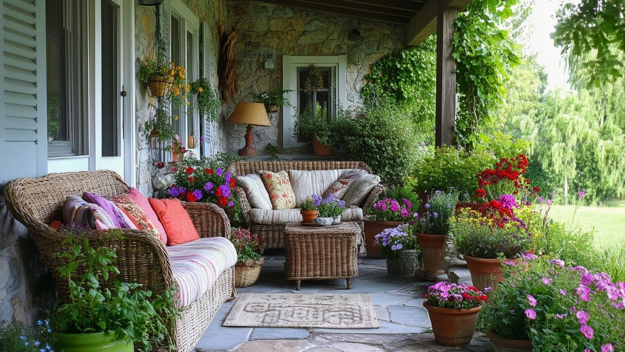Create Your Dream Rustic Veranda & Garden: Easy Makeover Ideas for a Cozy Outdoor Oasis!