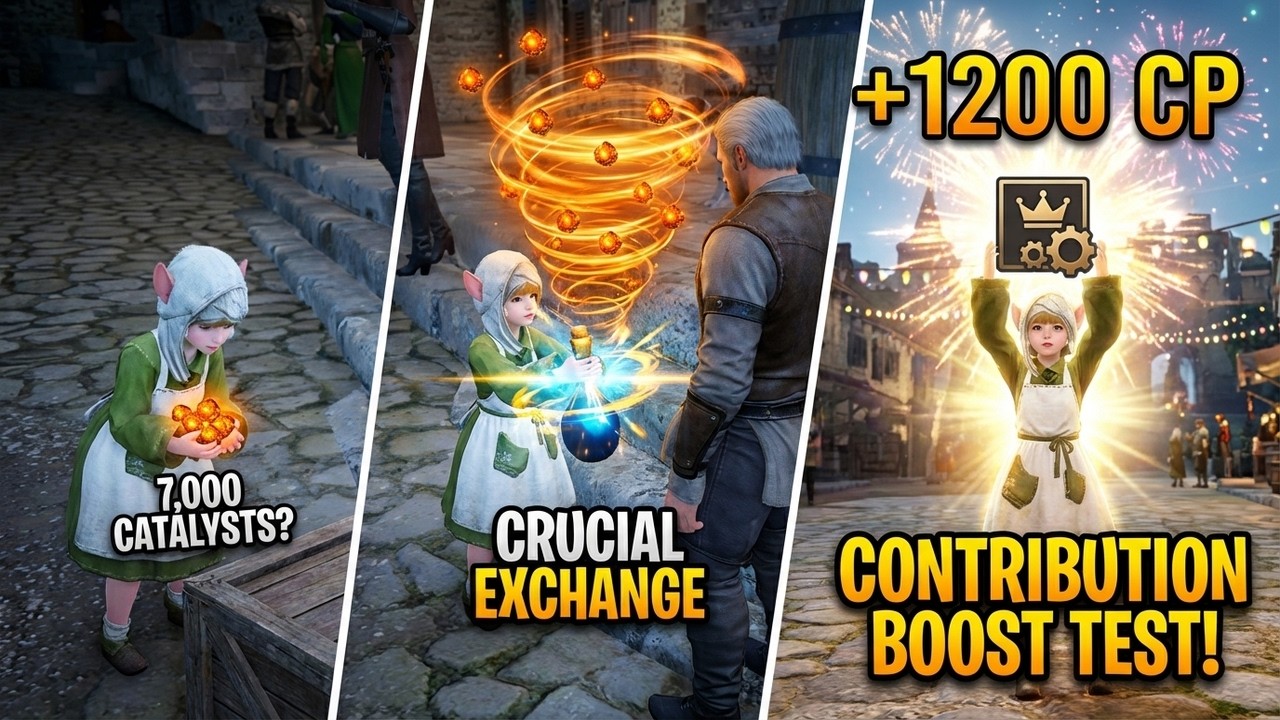 Converting 7,000 Mysterious Catalyst into Contribution Points | BDO Lifeskill Test
