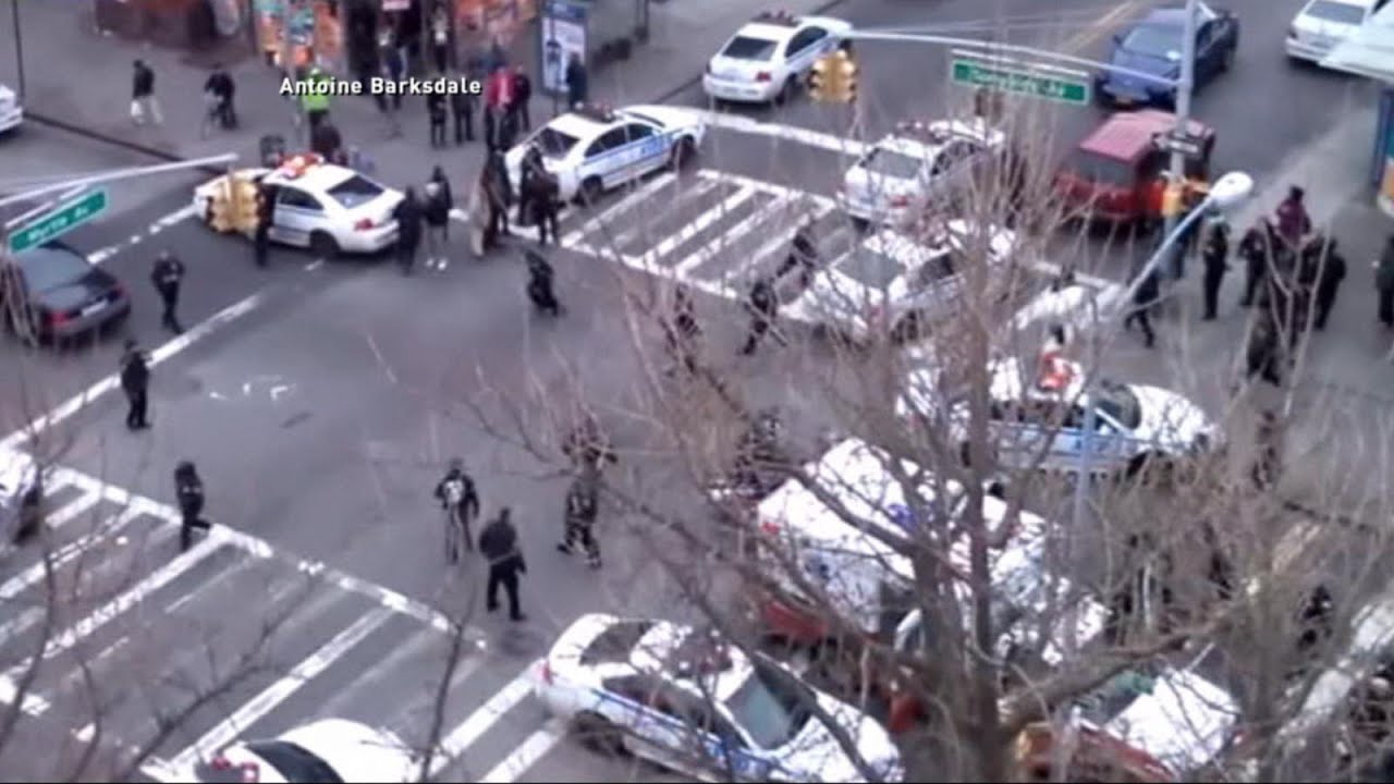 Video Shows Aftermath of Two Police Officers Gunned Down in Cold Blood