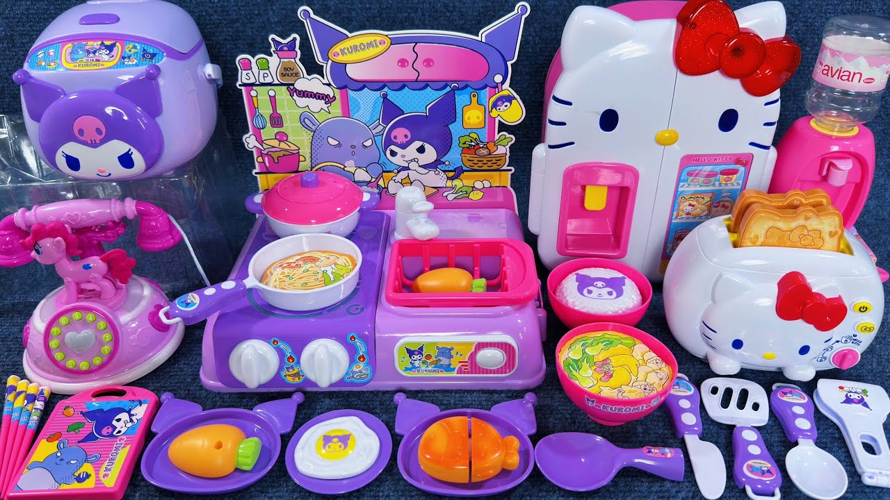 8 Minutes Satisfying with Unboxing HelloKitty Cup & Sanrio Kitchen PlaySet Review Toys | ASMR
