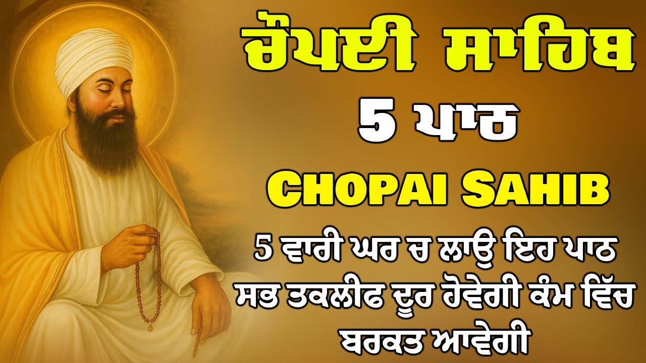 03-02-2026 5 Path Chaupai Sahib | 5 Times Chaupai Sahib | Chopai Sahib | Full Fast Chopai Sahib