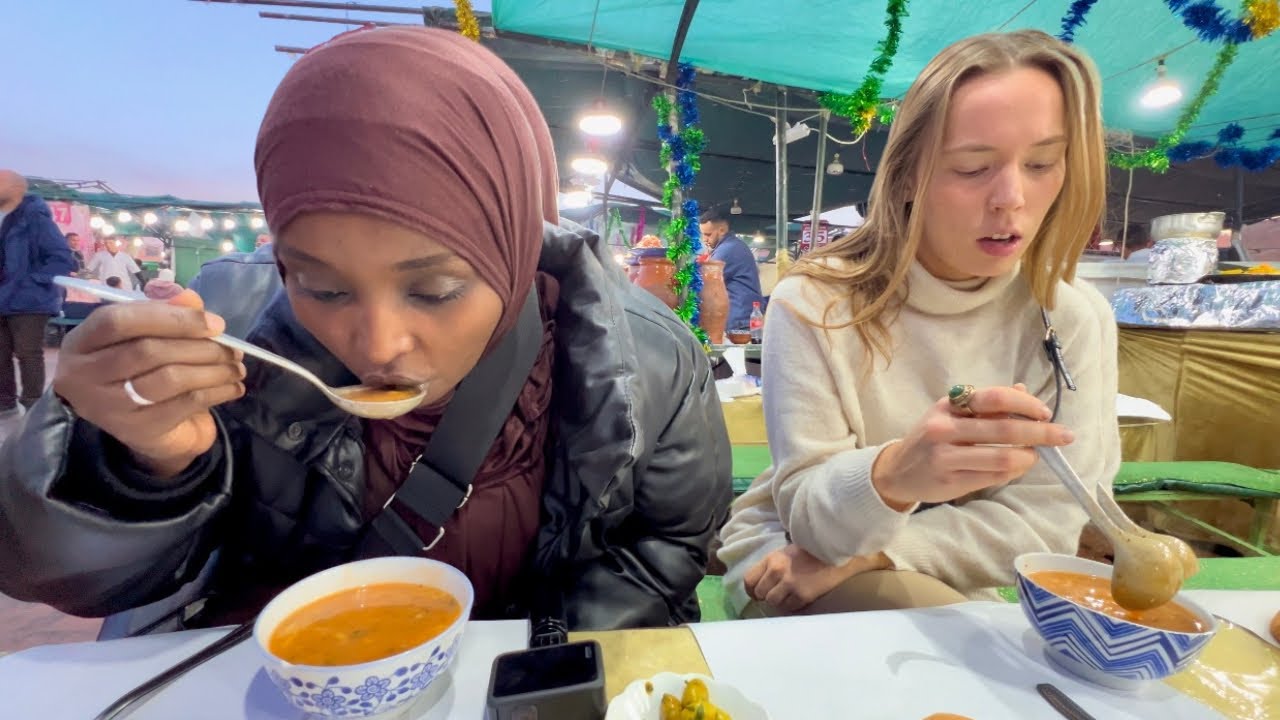 Exploring Moroccan Street Food In Marrakech 🇲🇦