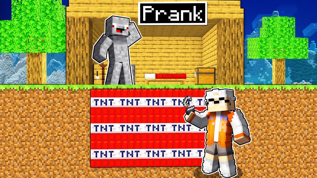 ich schenke ALPHASTEIN ein HAUS in Minecraft (PRANK)