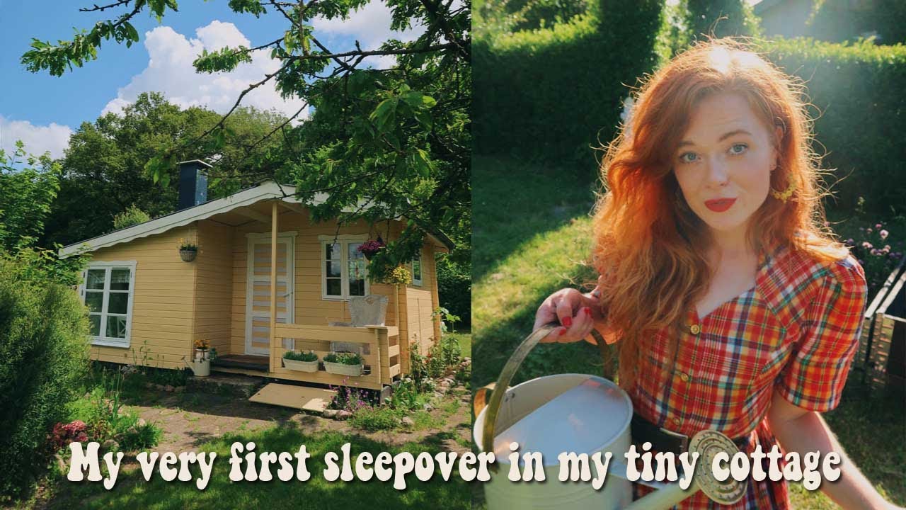 my very first sleepover in my tiny yellow cottage
