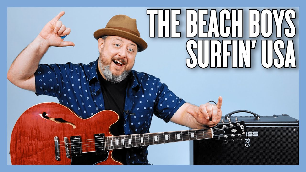 Урок игры на гитаре от Beach Boys Surfin' USA + обучающее видео