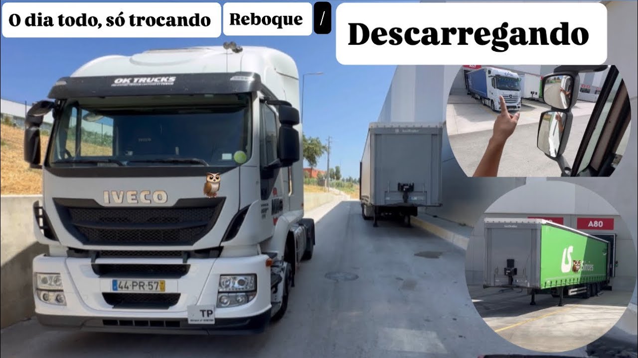 UM DIA INTEIRO ATRELANDO E DESATRELANDO | TERCEIRA SEMANA SOZINHO NOS CAMINHÕES/PESADOS EM #portugal