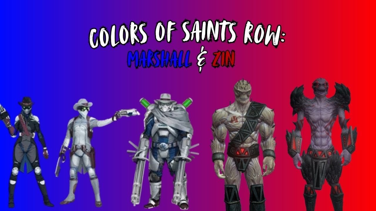 Colors of Saints Row: Blue/White & Red