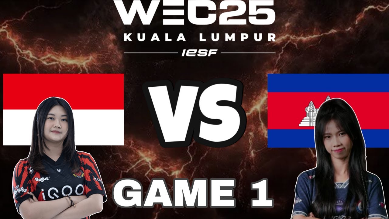 [GAME 1] INDONESIA vs CAMBODIA IESF WEC25 | INA vs CAM
