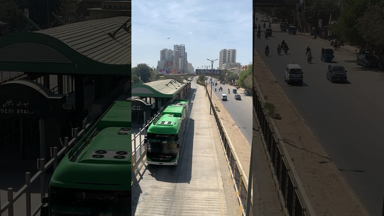 Modern #bus service in #karachi, #sindh, #pakistan 🇵🇰 🚎 #travel #publictransport #transport #brt