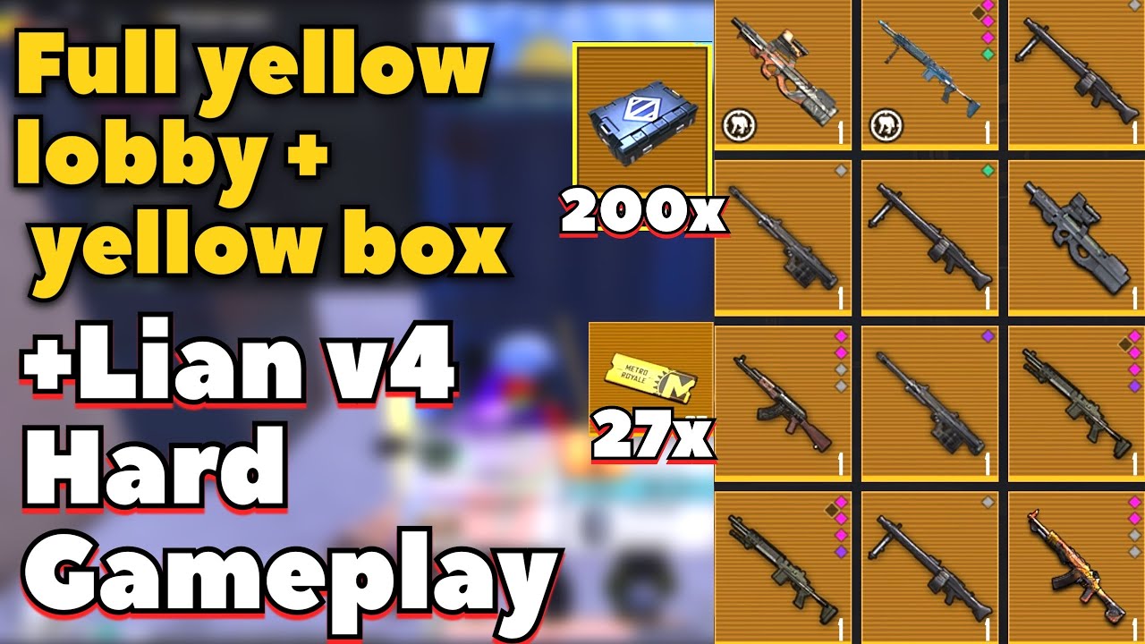 Yellow box 227x + Full yellow lobby 🤩🤩 | DROP MAP V4  | Metro royale CH28