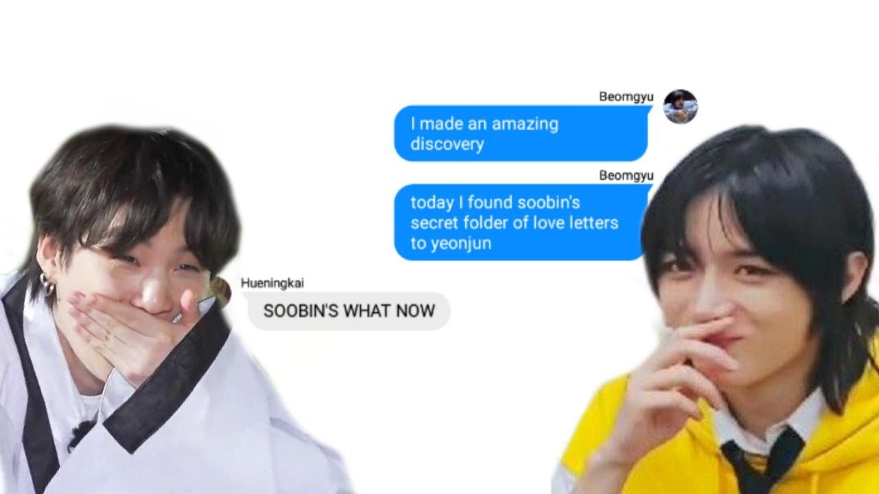 bts and txt texts - the one with the love letters