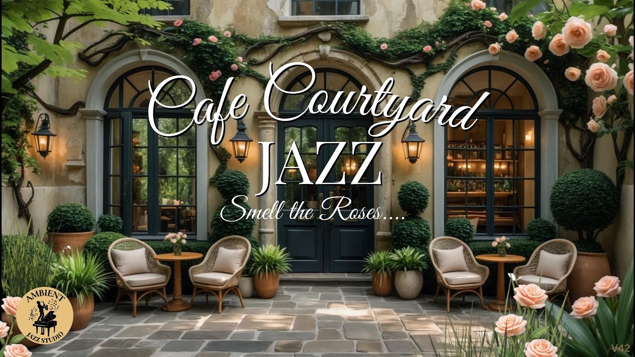 Garden Courtyard Jazz ☕ Elegant Café Music for Relaxed, Unhurried Moments