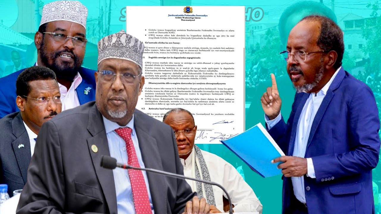 DEG DEG Kala Shakiga Villa Somalia &Dagaalka Dastuurka oo Qarxay warqado iskasoo horjeeda oo..