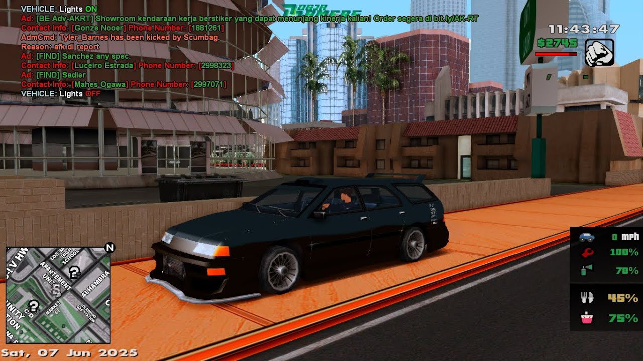 LIVE DUTY TAXI GTA SAMP JGRP TERCINTA!!