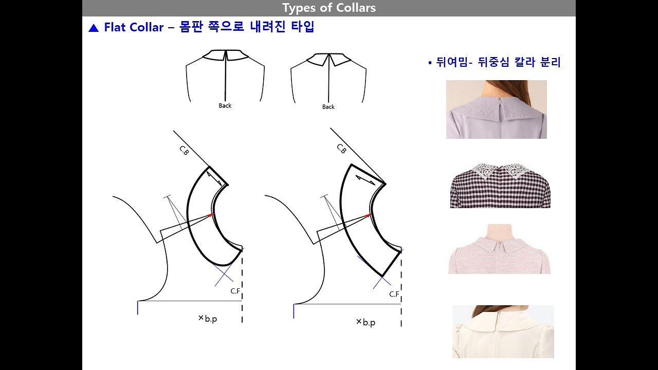 collar pattern 2 flat, peter pan collar 플랫칼라 패턴, 피터팬 칼라 패턴