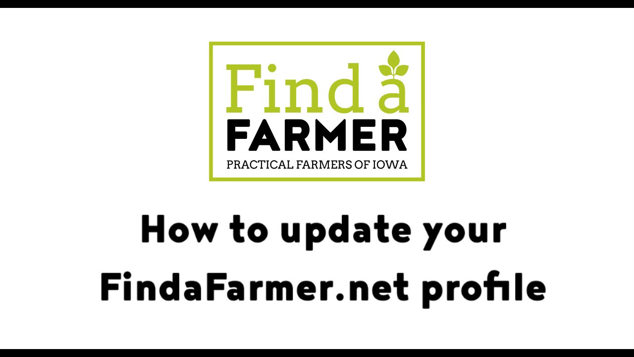 Creating a Profile on FindAFarmer.net