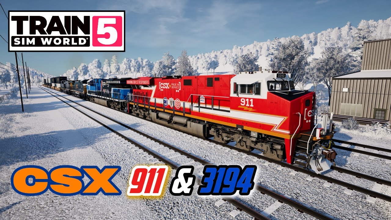 TSW5 CSX 911 & 3194 on Sand Patch Grade in The Snow