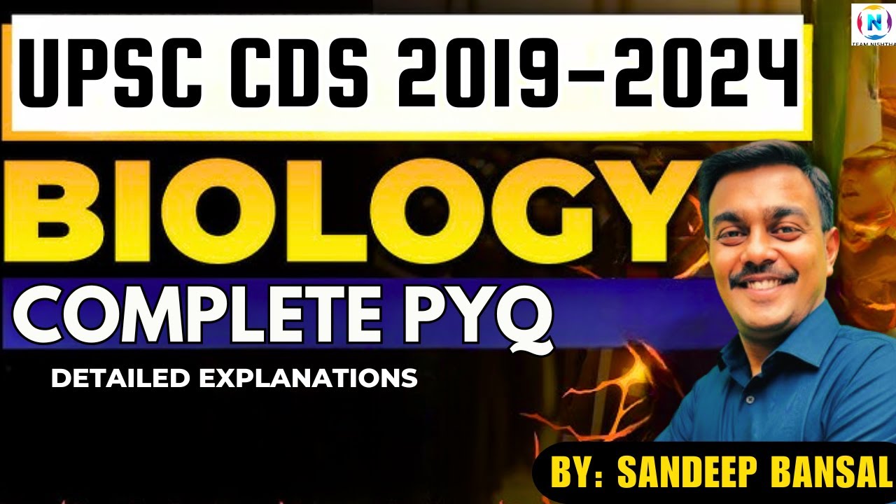 CDS Previous Year Questions: Biology | 2019-2024 | Complete PYQ | Detailed Explanations | #cds
