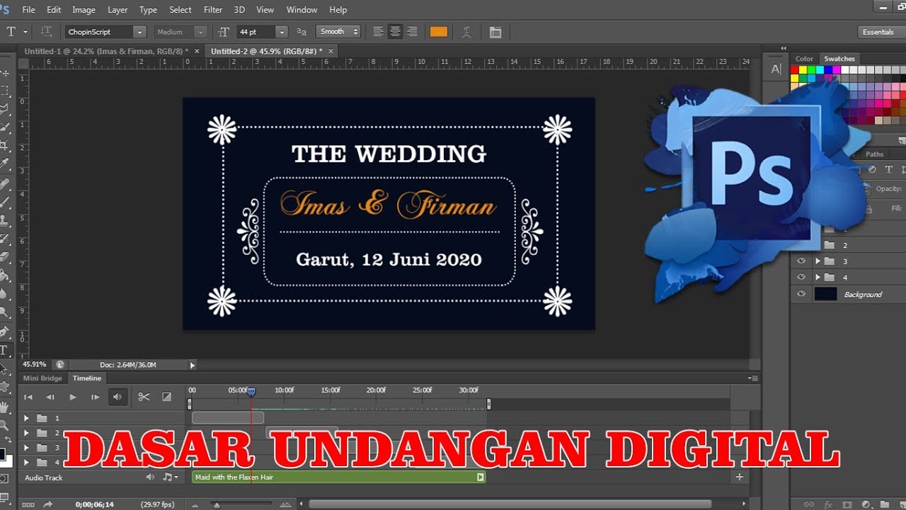 cara mudah membuat undangan digital dengan photoshop