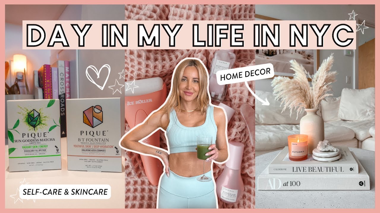 [NYC VLOG] healthy day in my life in New York City 💗 home decor, self-care, yoga & a dinner date!