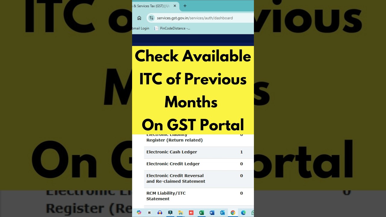 Check Input Tax Credit (ITC) on GST Portal | Month Wise ITC | Step-by-Step Guide