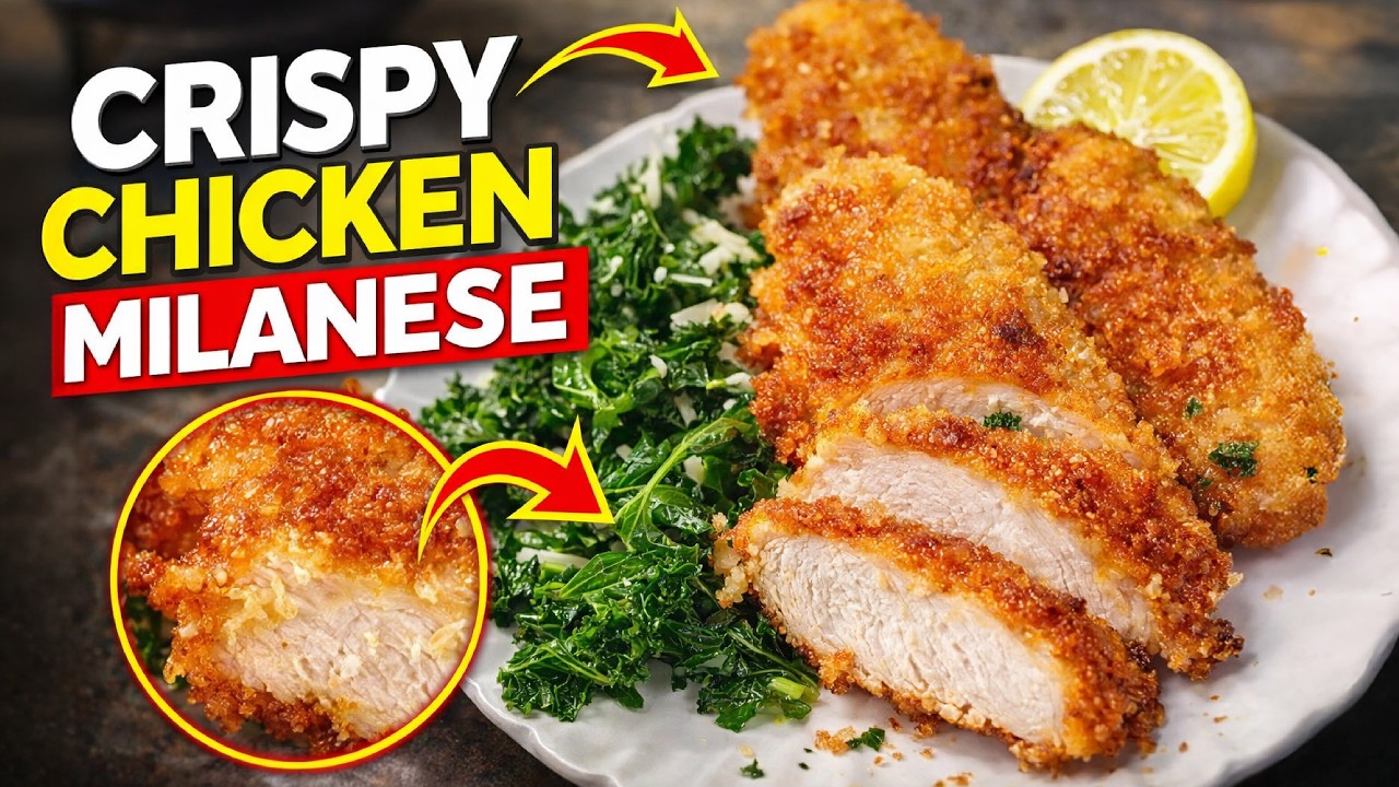 Crispy Chicken Milanese Recipe | Golden Italian Cutlet Better Than Restaurant