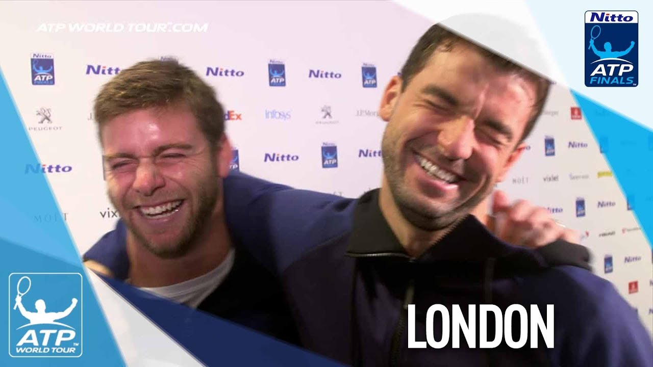 PRANK! Harrison Tricks Dimitrov In Press At Nitto ATP Finals 2017