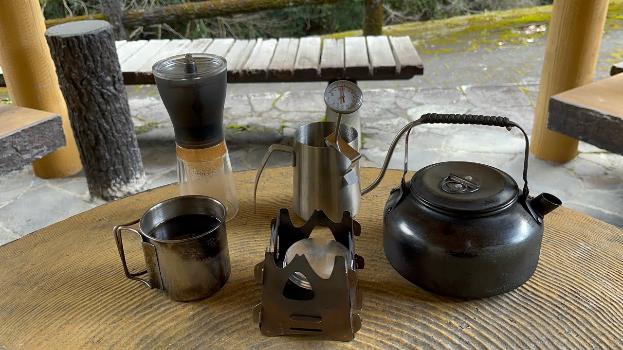 湧き水で珈琲を淹れる