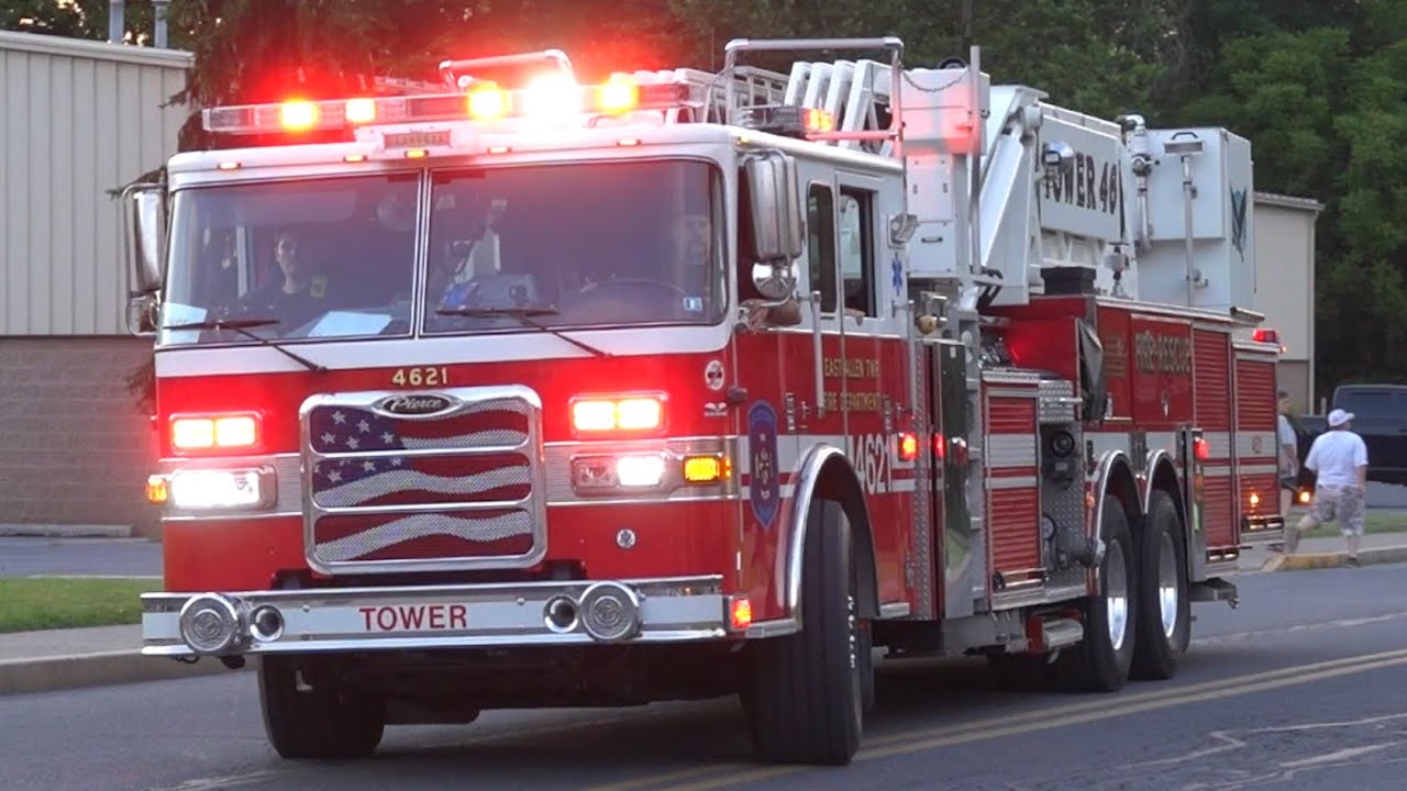 Allen Township Fire Company Engine 4511 & East Allen Township Fire Department Tower 4621 Responding