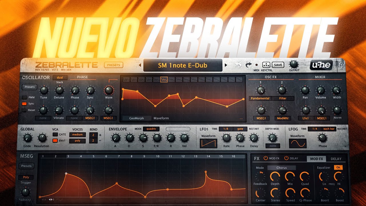 NUEVA VERSIÓN, MÁS Presets y MEJOR Interfaz 🔥🎹 Synth Zebralette ¡GRATIS!
