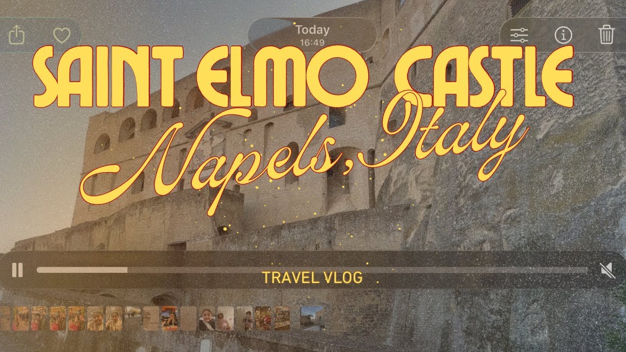 A Walk To In Saint Elmo Catsle Napoli Italy With Magical View Of Mount Vesuvius 