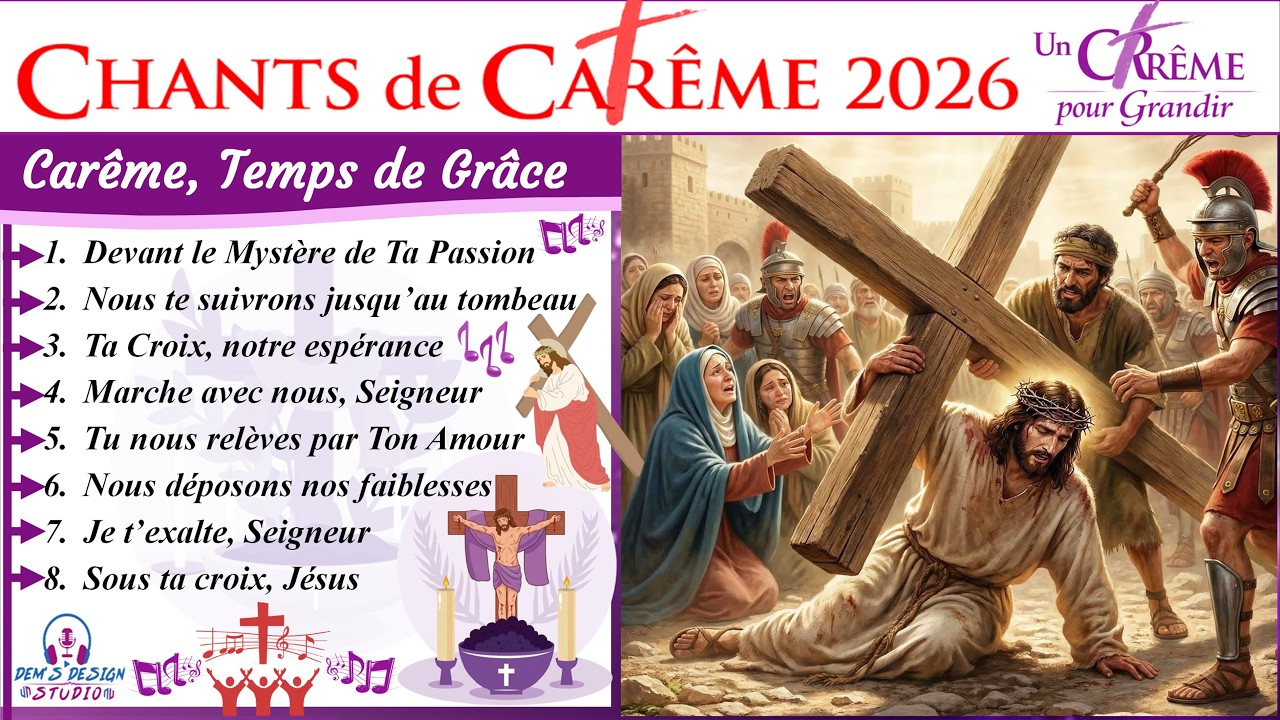 🎶🔥CHANTS DE CARÊME 2026 – 🙏« Chemin vers la Lumière de Pâques » ✝️🌅✨  #carême2026, #passionduchrist