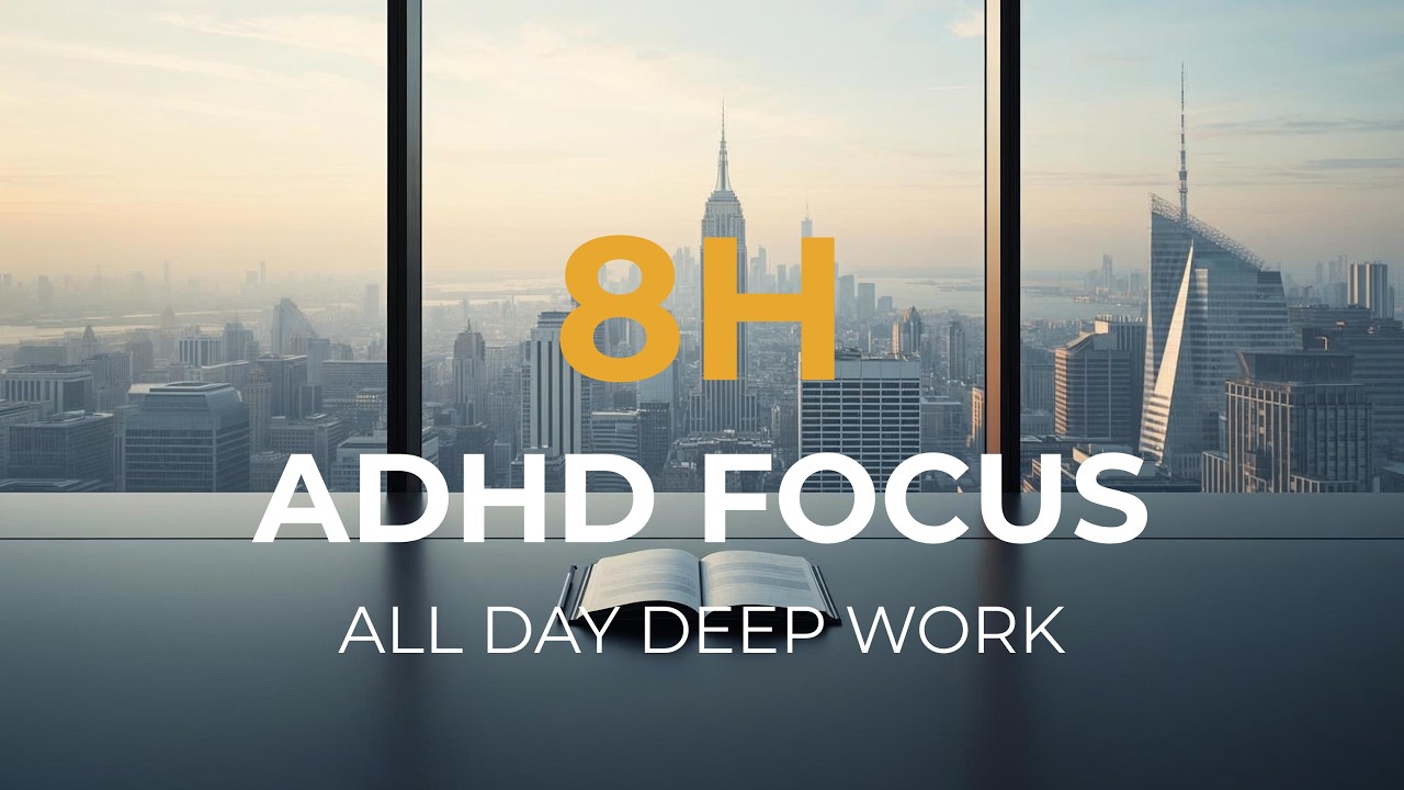 8H ADHD Focus | All Day Deep Work Music for Concentration