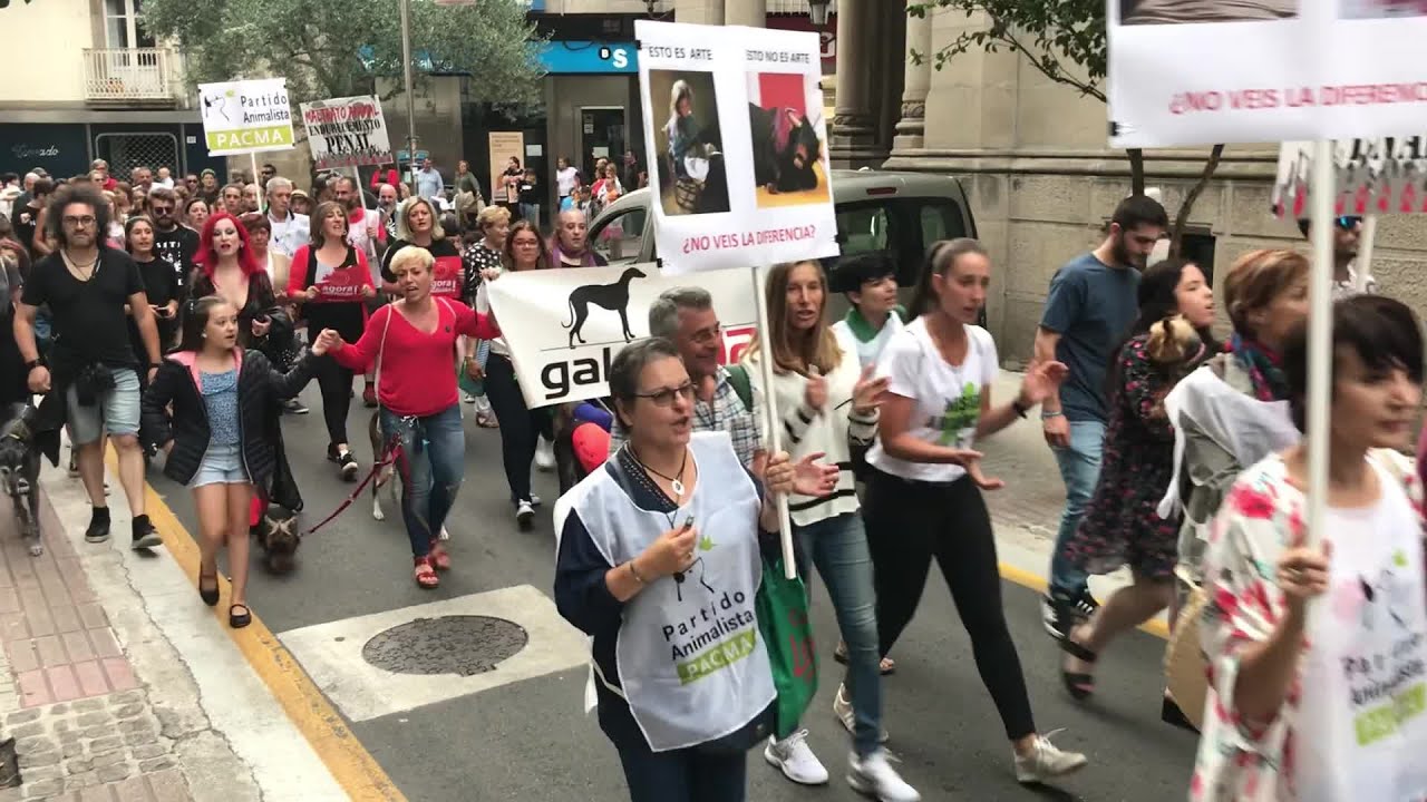 Manifestaci&oacute;n antitaurina en Pontevedra