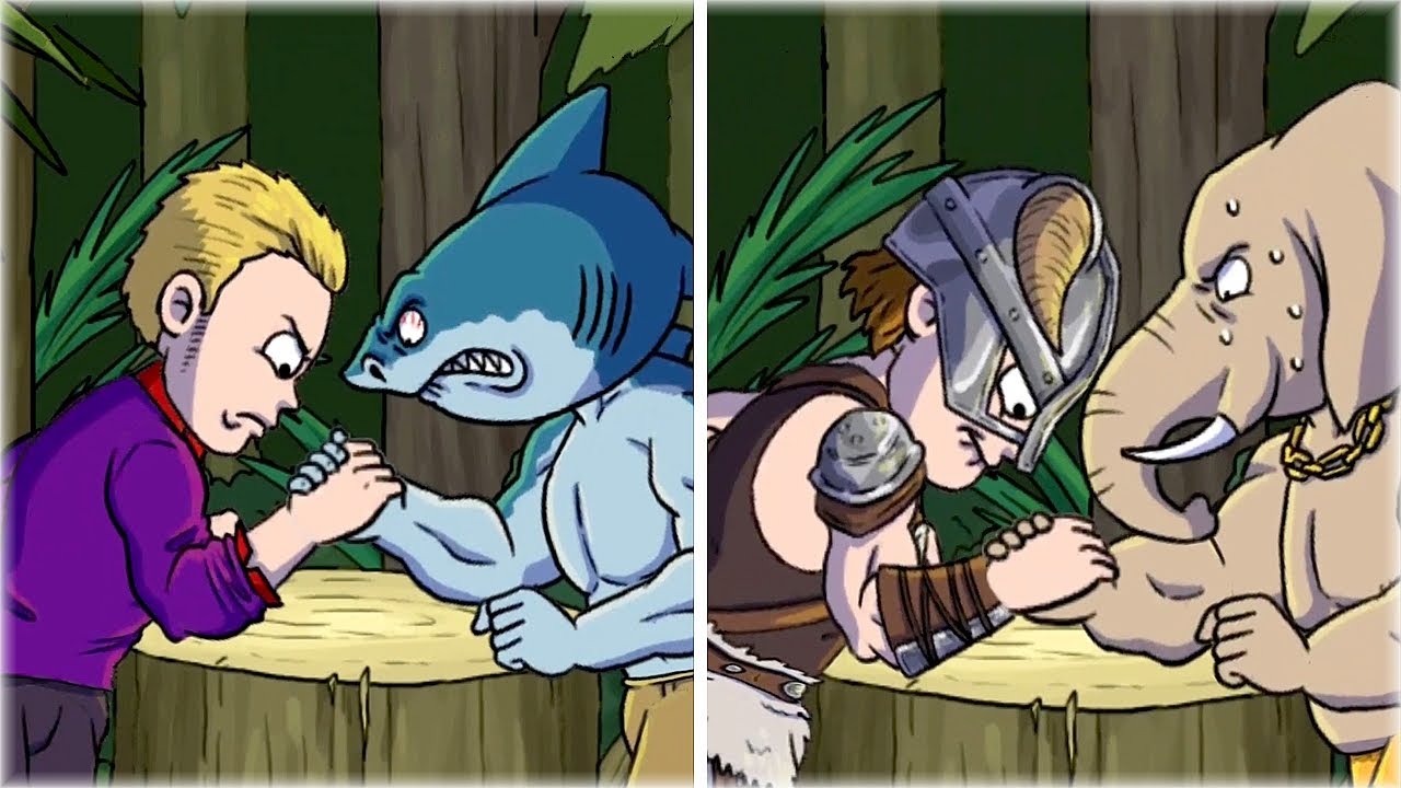 I Beat All Beast Man in Arm Wrestling Clicker Game!