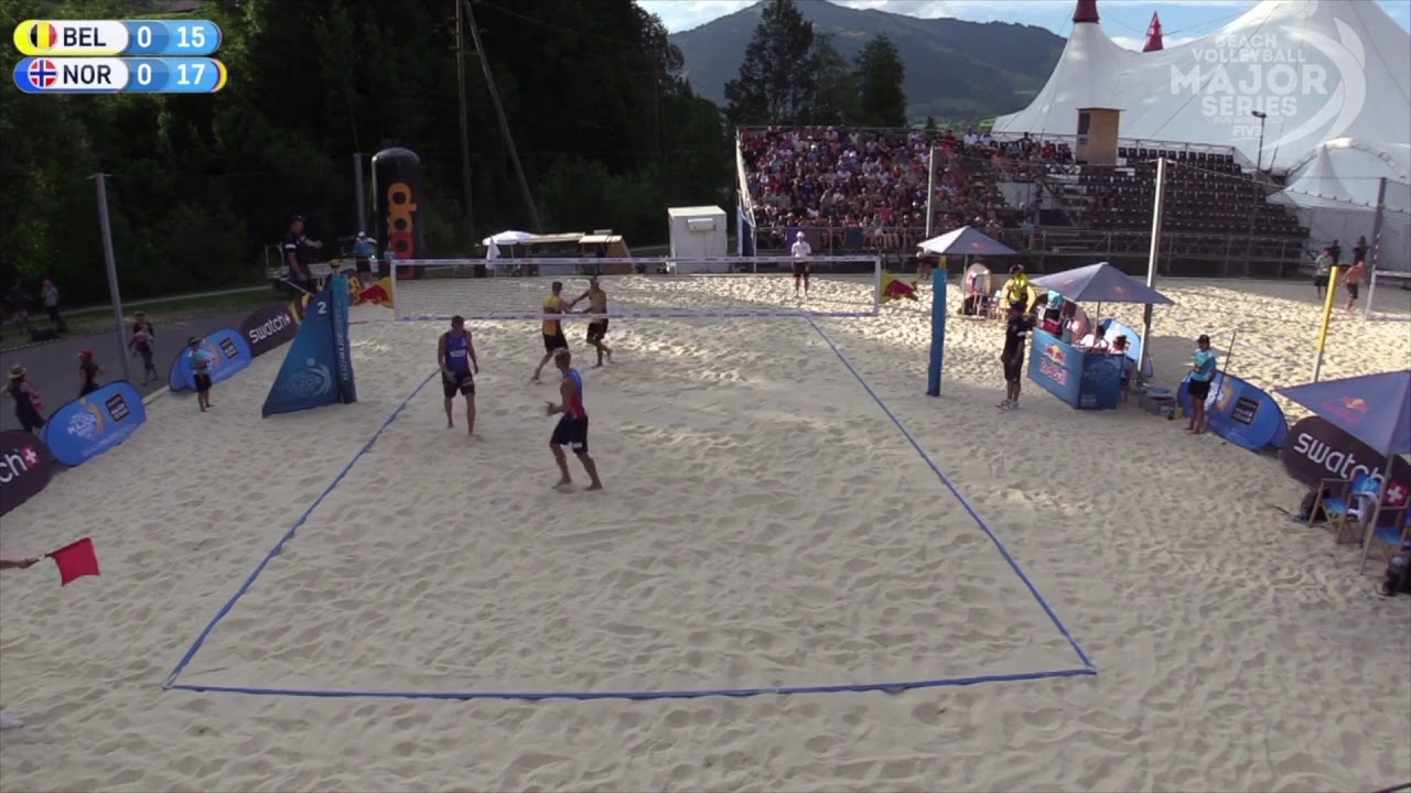 Mol.A/Sørum (NOR) vs. Koekelkoren/Van Walle (BEL) FIVB Major Series Gstaad 2018 Quarter Final