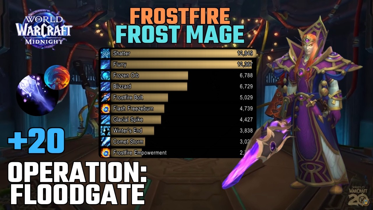 Operation: Floodgate +20 | Frostfire Frost Mage | Midnight Pre-Patch M+