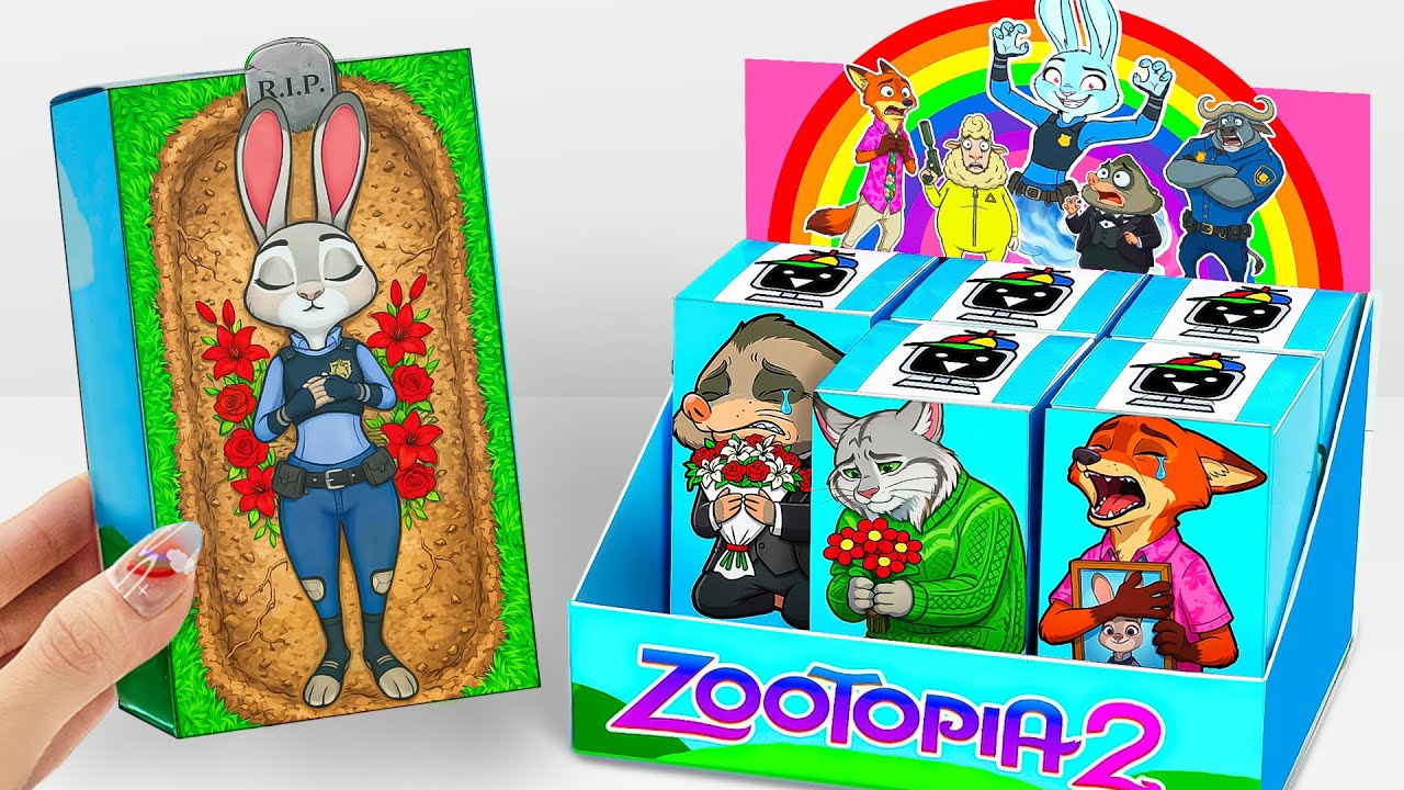 💖Paper DIY💖 JUDY HOPPS x NICK WILDE in the Coffin Blind Box 🐰🦊 Unboxing ZOOTOPIA 2 FUNNY BOX | ASMR