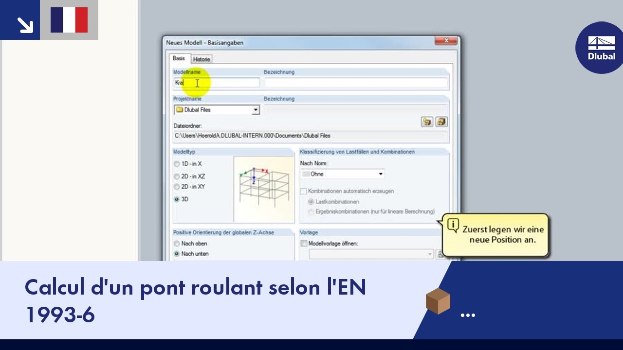 Dlubal CRANEWAY 8 - Calcul de la poutre de chemin de roulement selon l'EN 1993-6