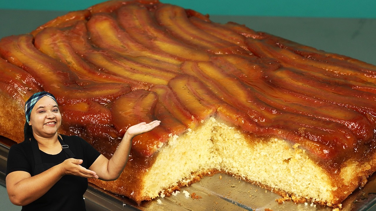 Nunca Comi um BOLO DE BANANA Tão GOSTOSO!! Massa Perfeita FOFINHO e Molhadinha SEM Mistério!
