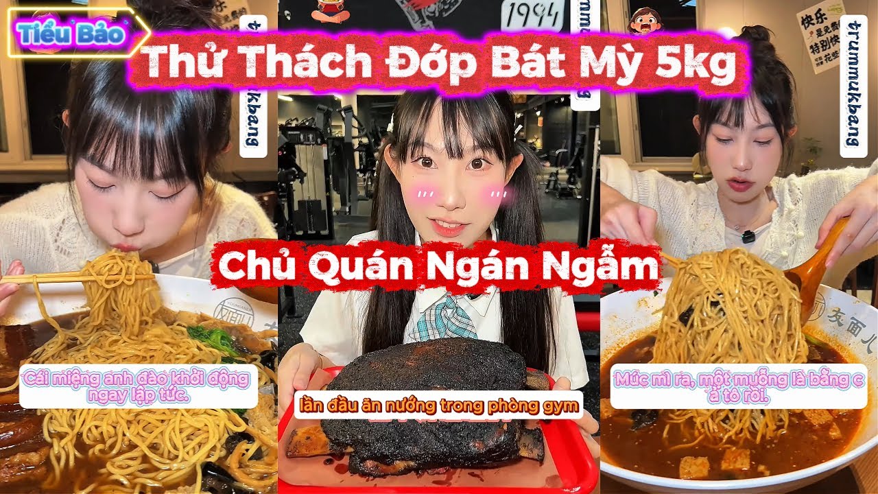 Tổng Hợp | Tiểu Bảo Thử Thách Đớp Bát Mỳ 5kg Với Thử Thách Sườn Bò Khủng Lồ  #thanhdop #mukbang