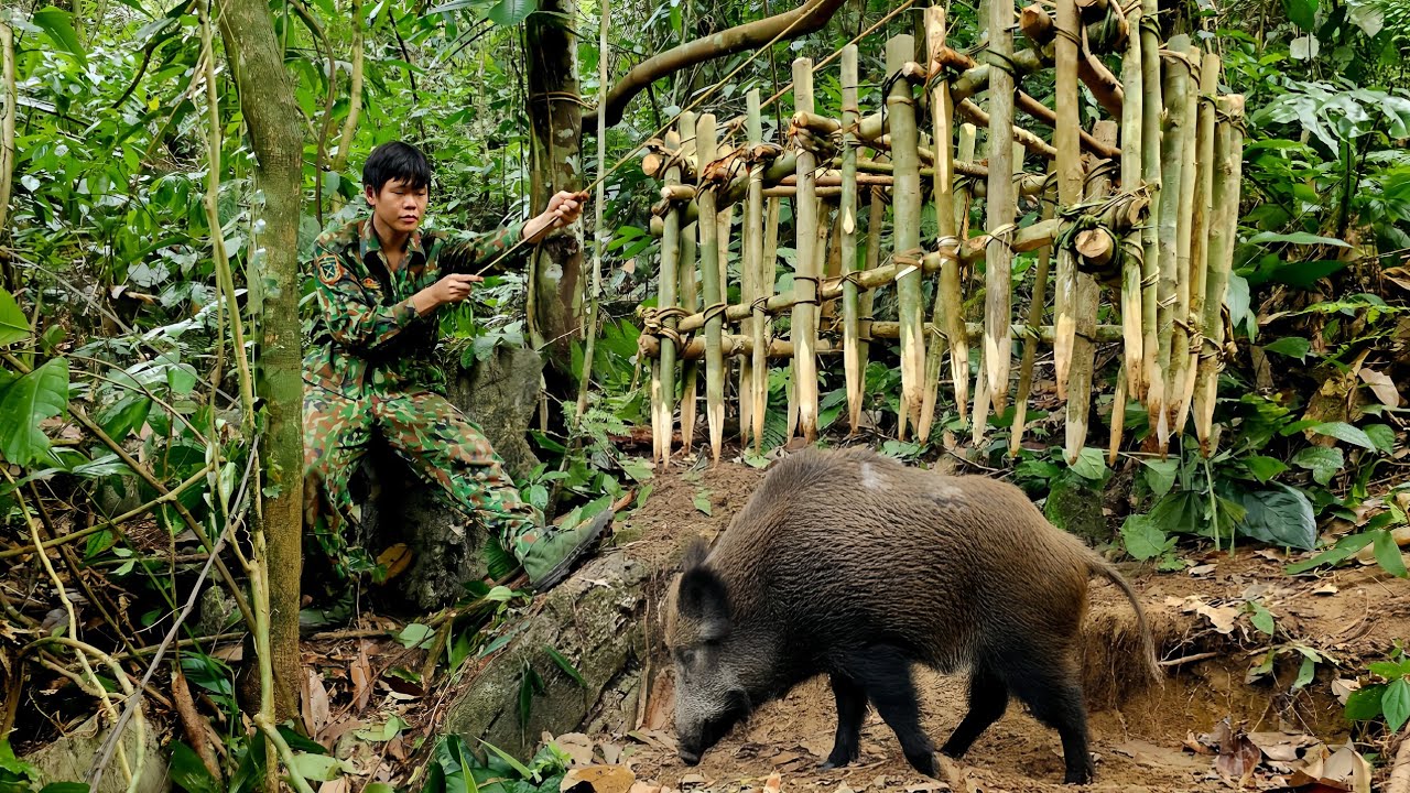 wilderness survival, wilderness hunting, squirrel call, crossbow squirrel hunting, wild boar trap