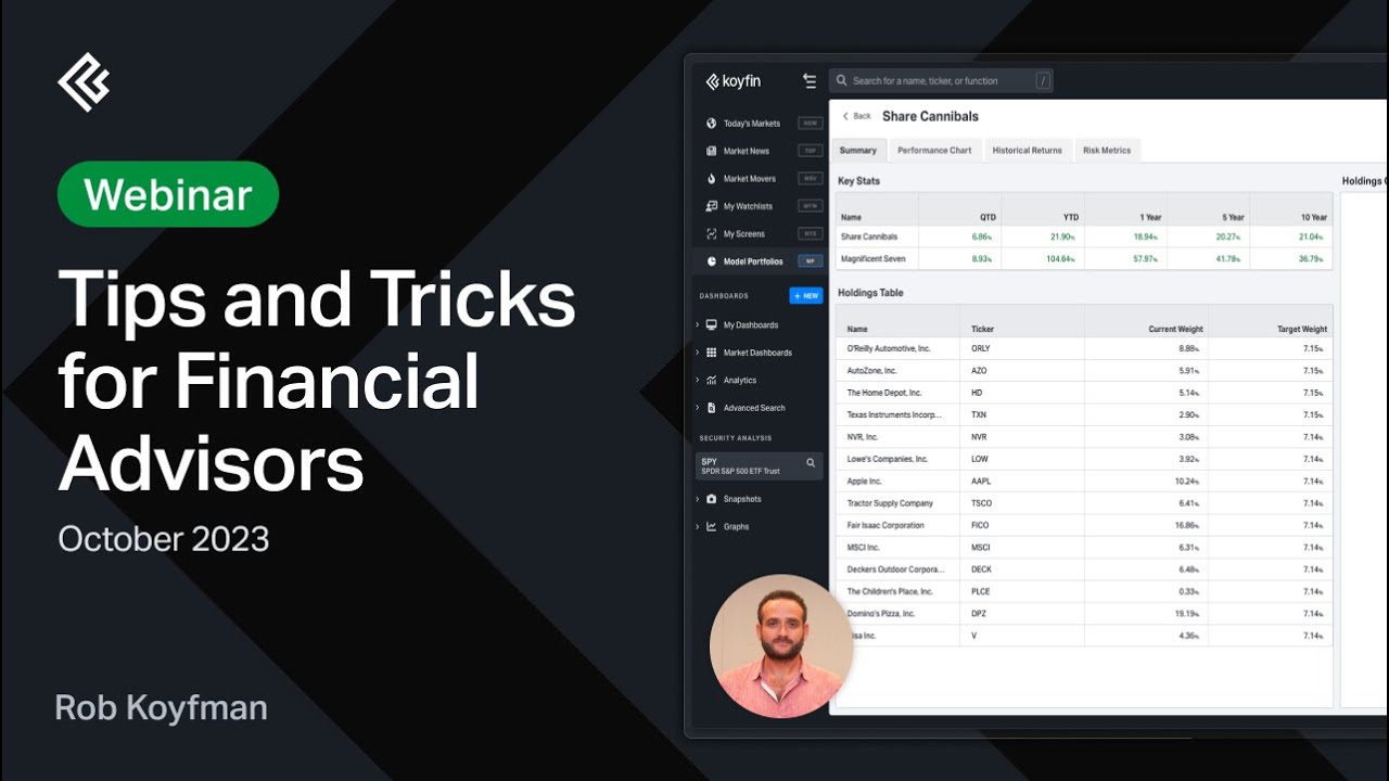 Koyfin What's New: Tips and Tricks for Financial Advisors (October 2023)