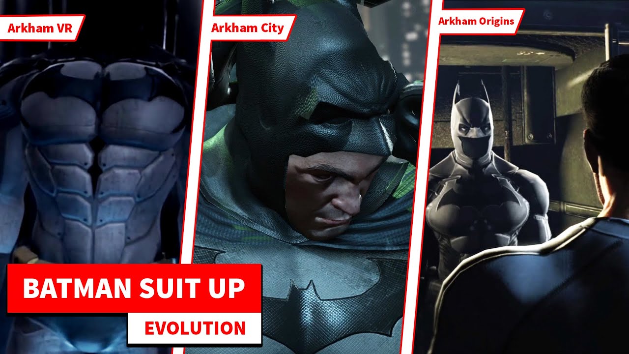 Batman Suit Up Scenes Evolution in Video Games (2011-2017)