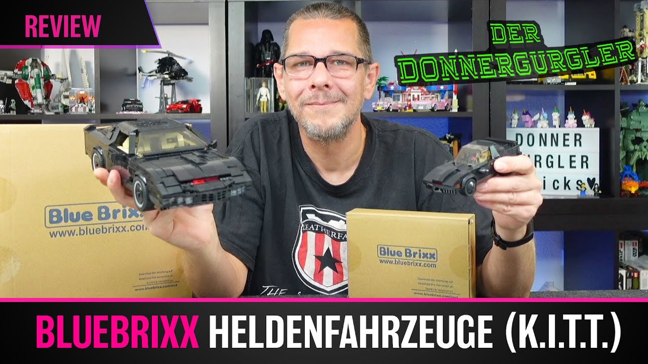 K.I.T.T. oder Bluebrixx Heldenfahrzeug in schwarz - groß & klein 🏎