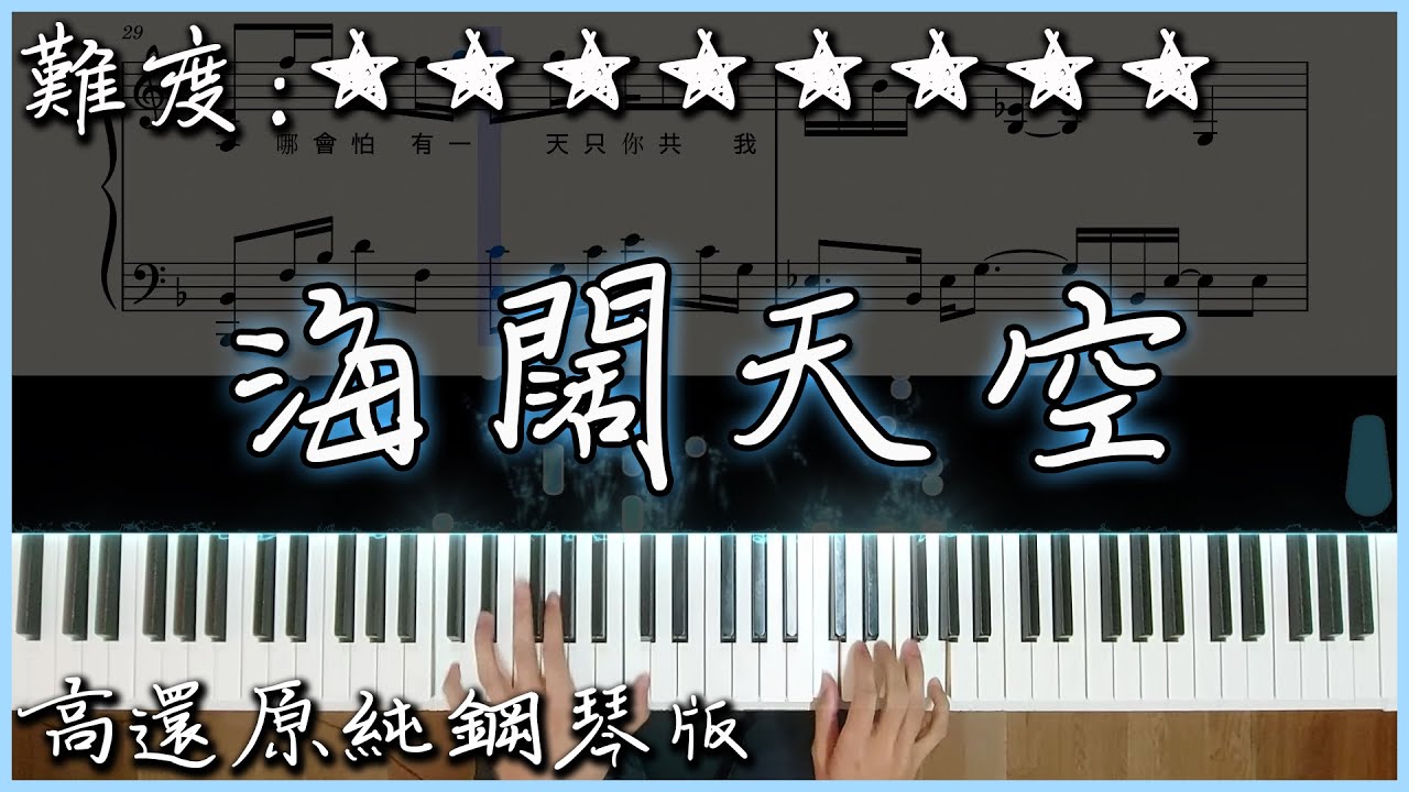 【Piano Cover】Beyond - 海闊天空｜高還原純鋼琴版｜高音質/附譜/附歌詞