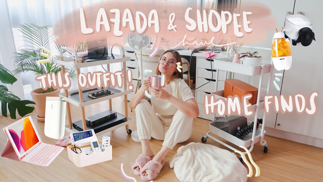 Lazada & Shopee Haul! Home Finds, Loungewear & more! | Angel Yeo