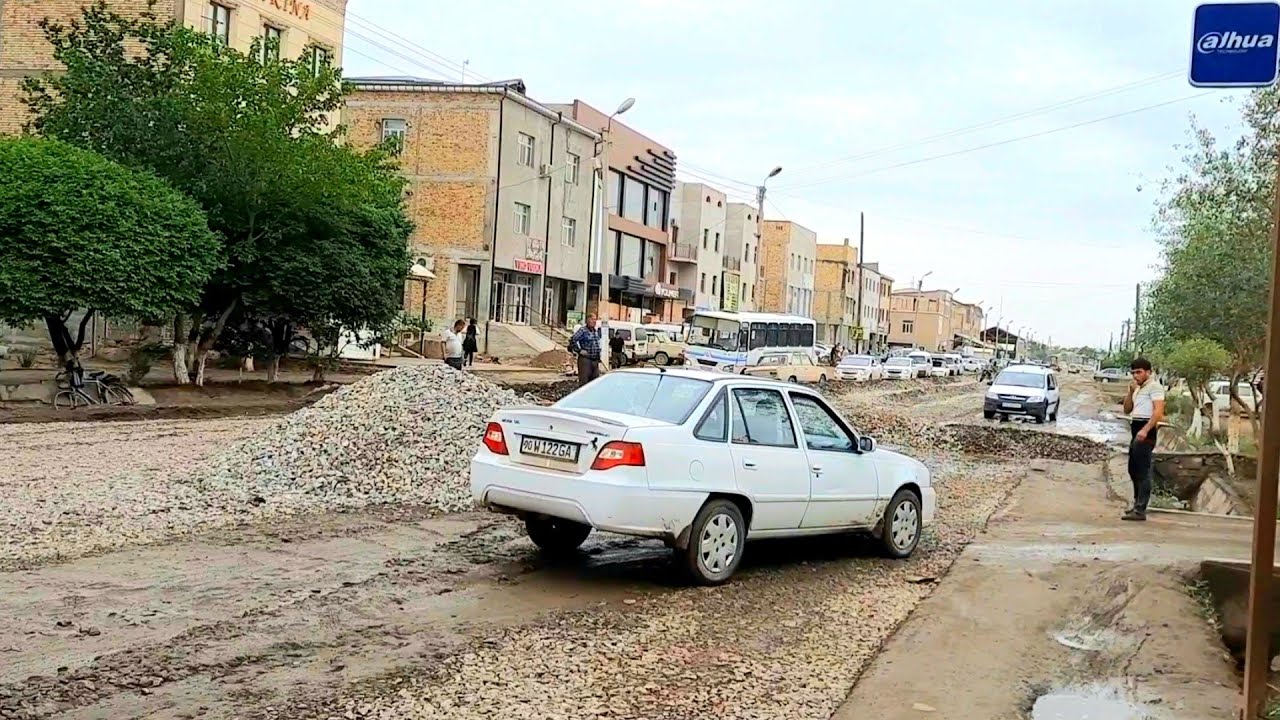 Gurlan yangiliklari, yo‘ldi qaytadan asfalt qilishni boshladi
